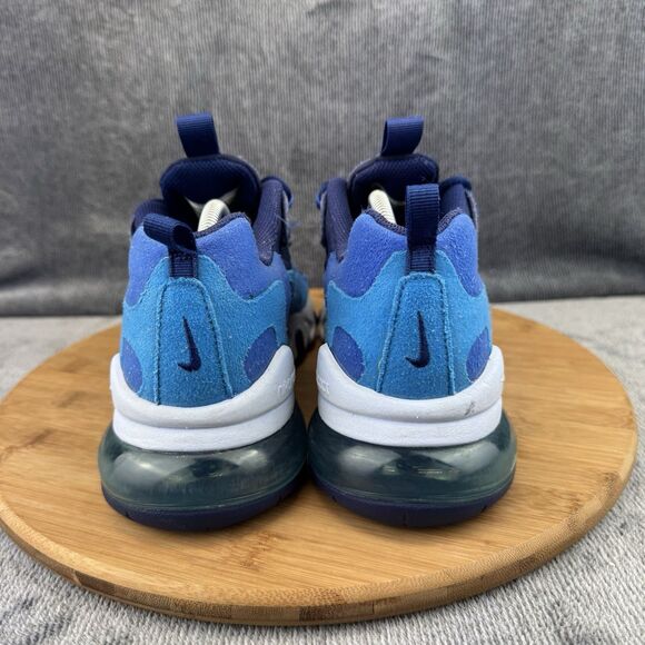Nike Air Max 270 React Shoes Boys Size 6Y Blue Basketball Hoops Sneakers BQ0103 - Picture 4 of 9